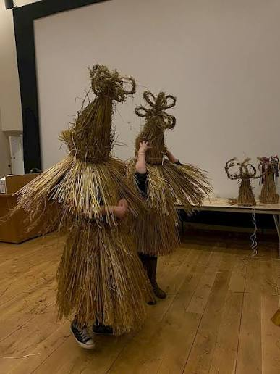Historical straw jacket example
